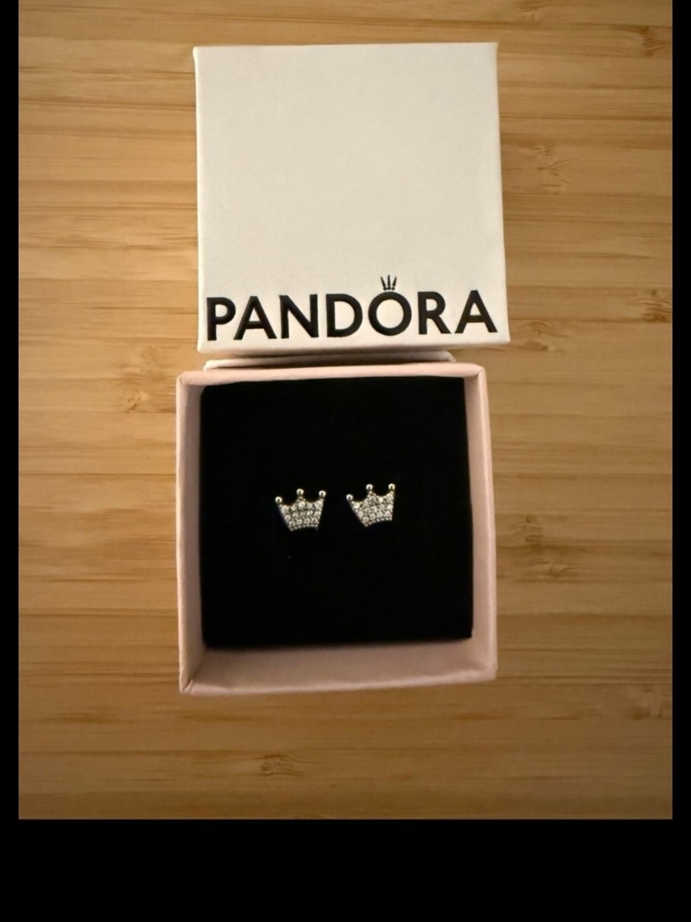 Pandora Silver Crown Stud Earrings in Silver